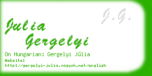 julia gergelyi business card